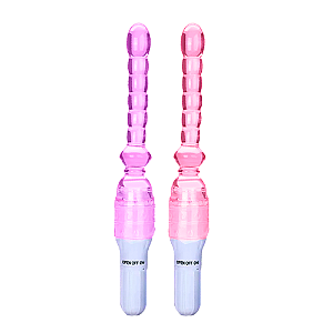 (LB6002) Vibrador Anal em Bastão Silicone Jelly - 2 Cores