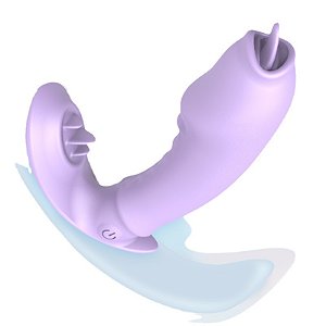 (LB20) Vibrador De Calcinha Penetrável com Língua Via APP