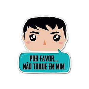 Placa Decorativa 20x20 - Não Toque em Mim - Preto
