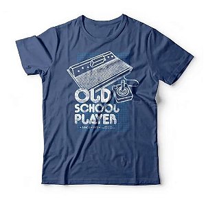 Camiseta Old School Player - Azul Genuino