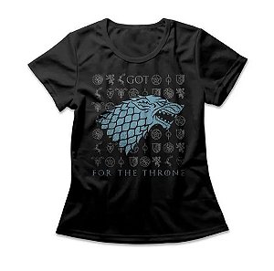 Camiseta Feminina For The Throne - Preta