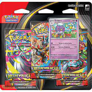 Triple Pack Pokémon TCG - Megaevolução - COPAG