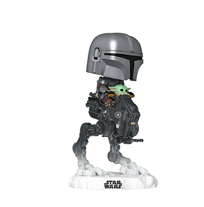 Funko Pop Deluxe Star Wars The Mandalorian with Grogu in Imperial Remnant AT-RT 837
