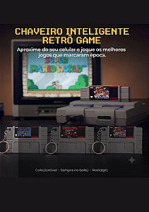 Chaveiros Retro com NFC - Super N. , N64, Game B. e Mega D.