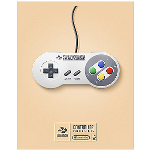 QUADRO DE METAL G - CONTROLLER SUPER NINTENDO