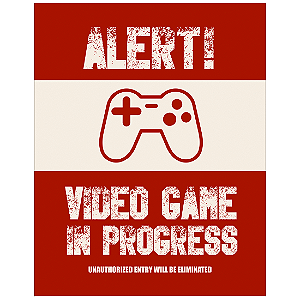 QUADRO DE METAL M - ALERT VIDEO GAME IN PROGRESS