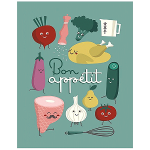 QUADRO DE METAL M - BON APPETIT