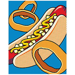 QUADRO DE METAL M - HOTDOG SPLASH ART
