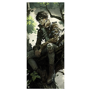 QUADRO DE METAL P - ATTACK PERSONAGEM NA FLORESTA