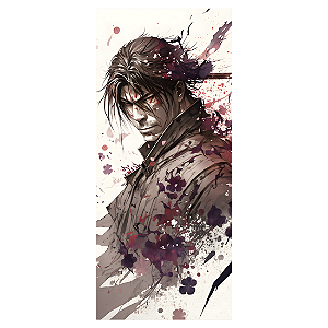 QUADRO DE METAL P - SAMURAI SPLASH ART