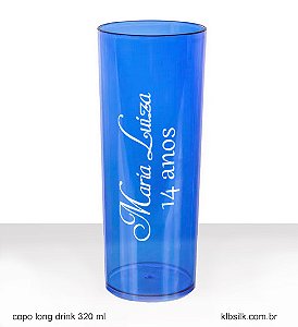 Copo de Acrílico Long drynk cores - 12 pç