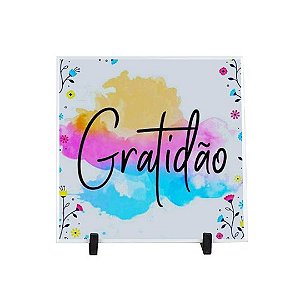 Azulejo Decorativo Personalizado Gratidão - 20x20cm 1pç