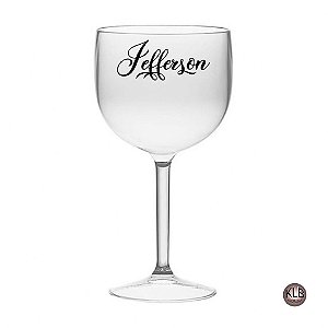 Taça Gin em Acrílico Personalizadas Incolor - 500ml 12 pç
