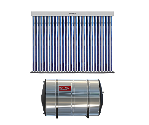 Nível-Vácuo-kit Placa Solar Komeco boiler 400l  Aço304 Baixa Pressão