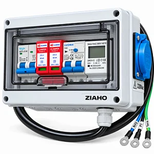 Quadro Wallbox até 8 kW 40A com Medidor 4 Funções – ZIAHO MQPW40-W2