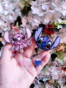 Porta Crachá Stitch ou Angel