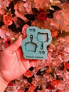 Molde de Silicone Mini Espelho Hello Kitty
