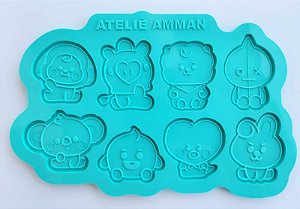Molde de Silicone K-pop desenho BT21