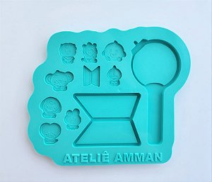 Molde de Silicone K-pop Bt21 Bomb Army