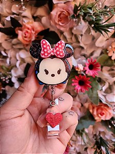 Porta Crachá Minnie Tsumtsum Vermelho