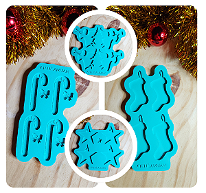 Kit 4 Molde de Silicone Natal