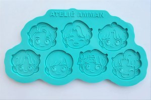 Molde de Silicone Bts Chibi Fofo