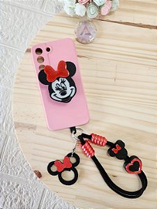Kit PopSocket + Cordão Minnie