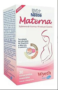 Vitamina Materna 30 Comprimidos - Suplemento P/ Gestante Sabor