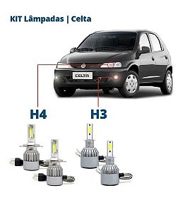 Kit Lampadas Super Led Celta 00/05