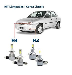 Kit Lampadas Super Led Corsa Classic