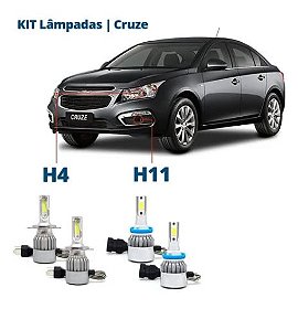 Kit Lampadas Super Led Cruze 15/19