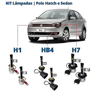 Kit Lampadas Led NANO Polo Hatch Sedan 07/13