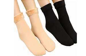 Meias Térmica Grossa Flanelada Fleece cano médio - Cod. 186