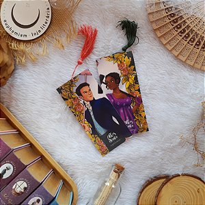 Casal de marcadores Visconde e Viscondessa Bridgerton com tassel (Coleção Os Bridgertons)