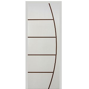 Porta de Madeira Frisada Melanina Parma Branca 210 X 80 cm