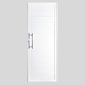 Porta Novara Com Fechadura Alumínio Branco Linha SUPREMA