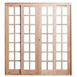 Portal de Correr Reto Madeira Quadri 2.10 x 2.00 m