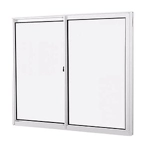 Janela de Alumínio Branco 2 Folhas Vidro Incolor