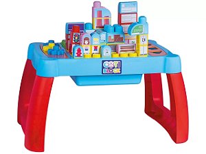 Mesa com Peças de Encaixar Infantil Didática - Cotiplás Coti Block