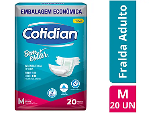 Fralda Geriátrica - M - Cotidian - Bem estar - 20un