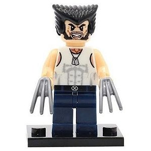 Boneco Logan Wolverine Compatível Lego Montar Marvel