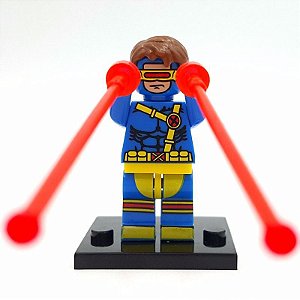 Boneco Ciclope azul Compatível Lego Montar Marvel