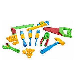 Brinquedo Kit de Ferramentas Com 17 peças - Poliplac
