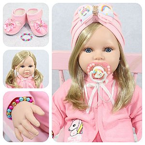 Boneca Bebezinho Real Estilo Newborn Reborn Roma - Loja Zuza