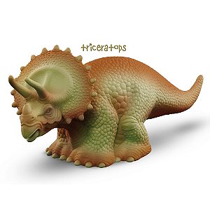 Miniatura Infantil Coleção Dinos Dinossauro Triceratops Roma