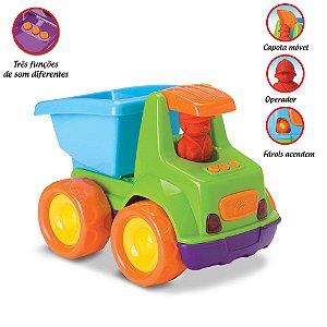 Caminhão Basculante Infantil C/ Som e Luz Coleção Baby Truck