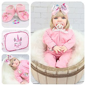 Bonecas bebe reborn menino e menina boneca realista 43cm 32 acessorios bebe  reborn baby