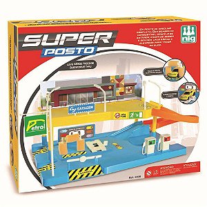 Brinquedo Infantil Super Posto Gasolina E Lava Rápido Nig