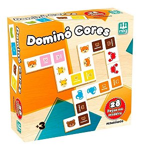 Jogo de Dominó com Números Coloridos