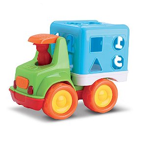 Baby Truck Carrinho colorido Com Encaixes Roma Brinquedos